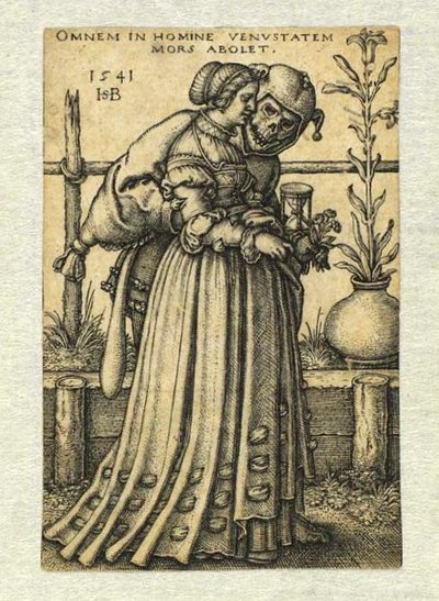 Woman Accompanied by Death by Hans Sebald Beham
